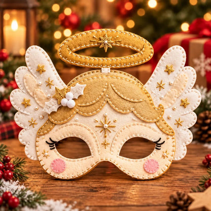 🎄 Handmade Christmas Felt Masks | Cute Holiday Party Costumes & Festive Dress-Up Accessories