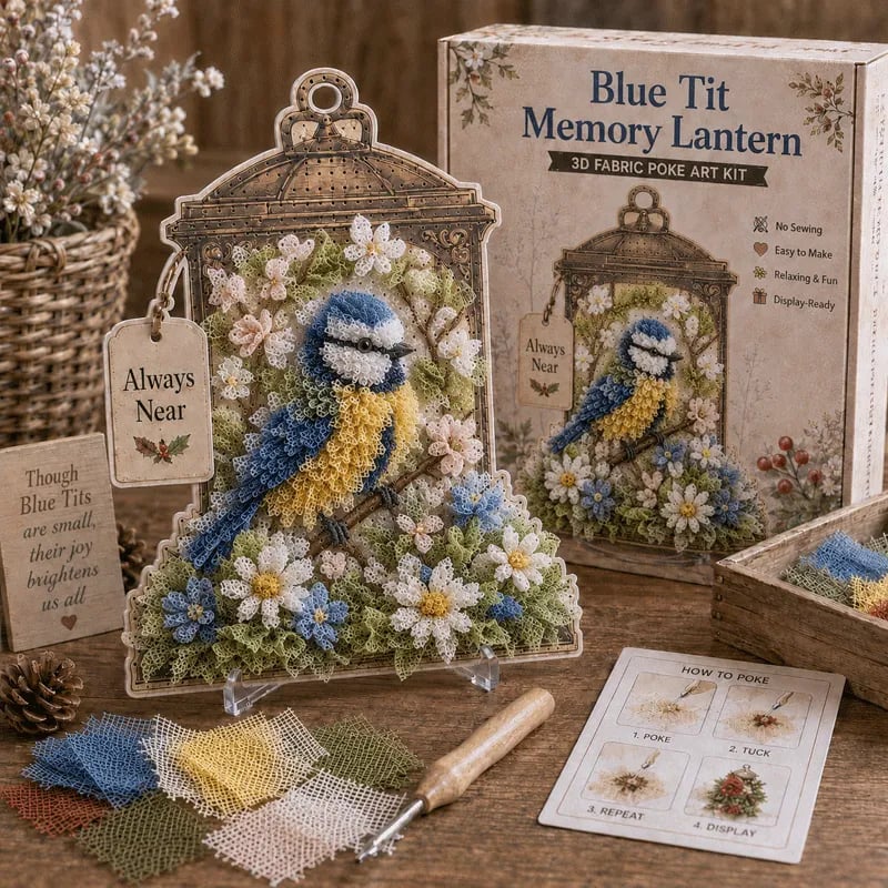 🔥LAST DAY 50% OFF - 🕊️ Always Near 3D Fabric Poke Art Memory Lantern Kit