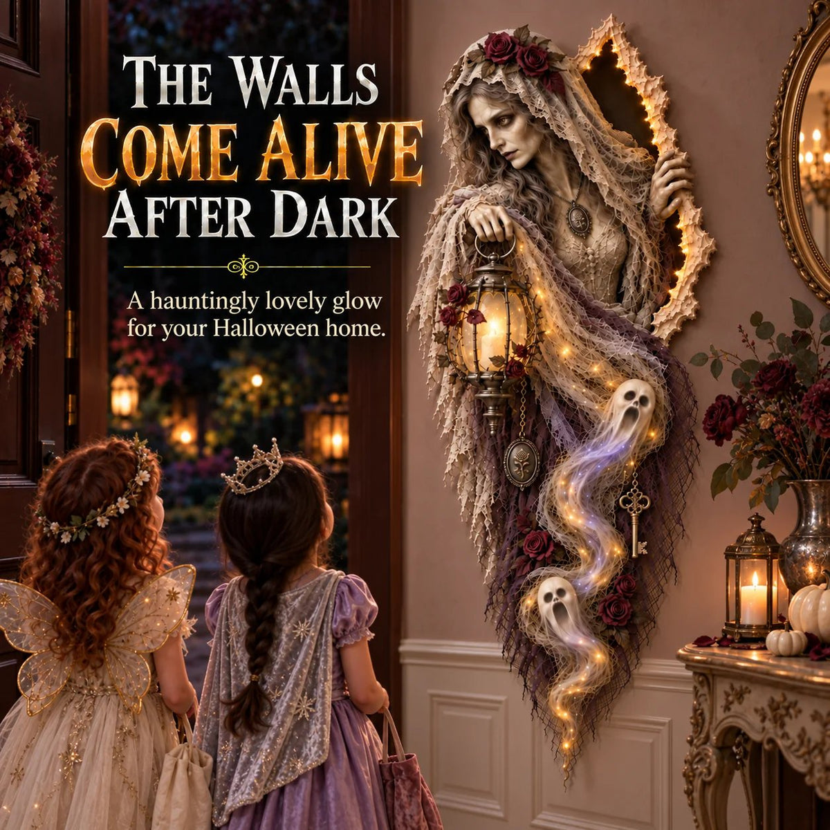 🔥 Halloween Hot Sale – Enchanted Witch Wall Light™ – A Witch Awakens on Your Wall