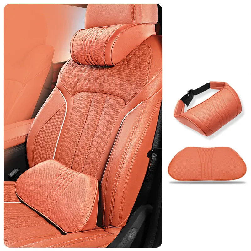 ⭐Premium Car Seat Headrest & Lumbar Support Cushion