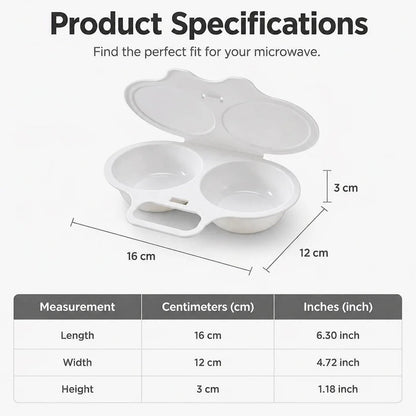 🥳2026 HOT SALE🥳💞50K+ SOLD! 🥚✨ 50% OFF + BUY 1 GET 1 FREE! Dual Cavity Microwave Egg Poacher – Quick oil‑free cooking, food‑grade PP & versatile. Perfect for busy mornings – healthy breakfast in minutes! ⚡🍳