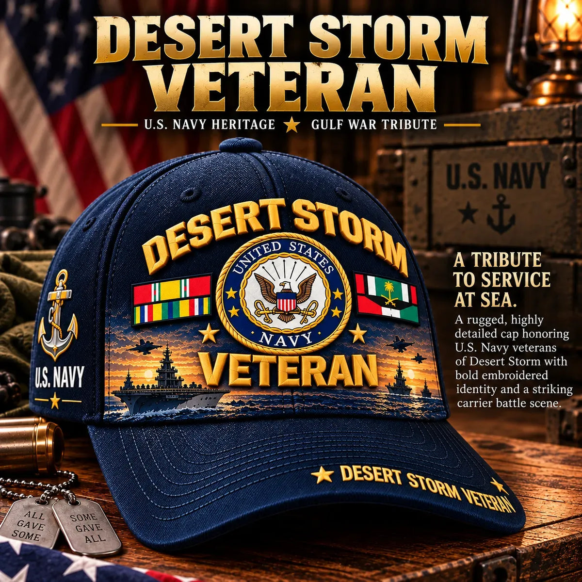 🎖️ Desert Storm Veteran Cap – Your Service. Your Pride. (1991–2026 - 35TH ANNIVERSARY)