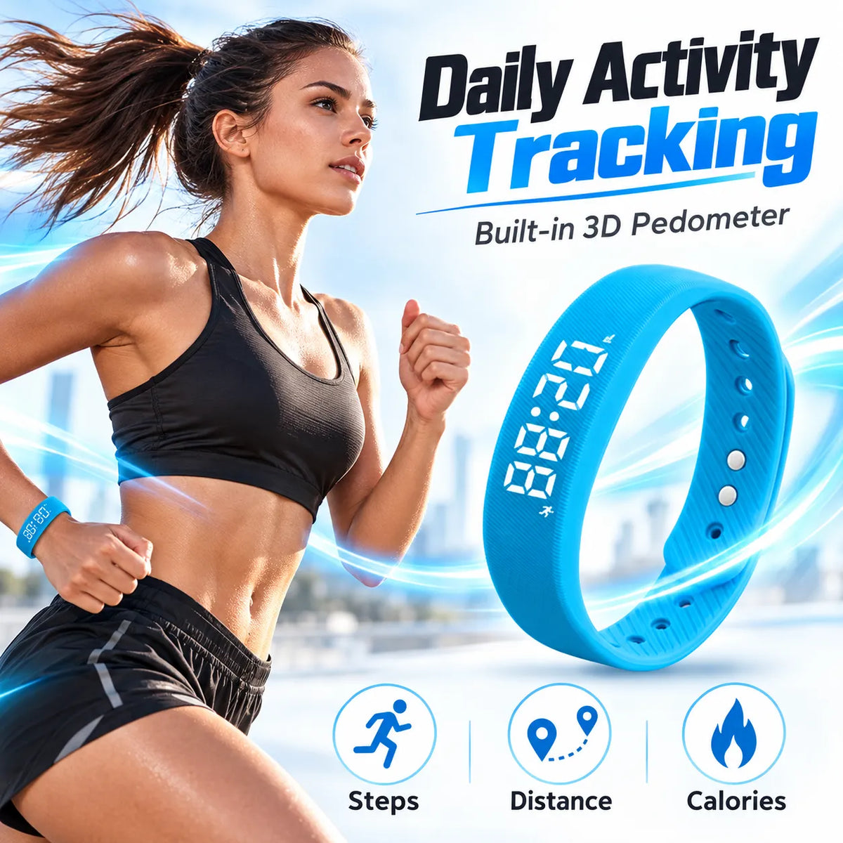 ⌚✨ Smart Fitness Band — Track Your Health, Stay Active & Live Smarter Every Day!