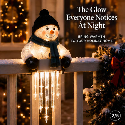 ☃️WinterGlow Snowman Icicle Light Decor