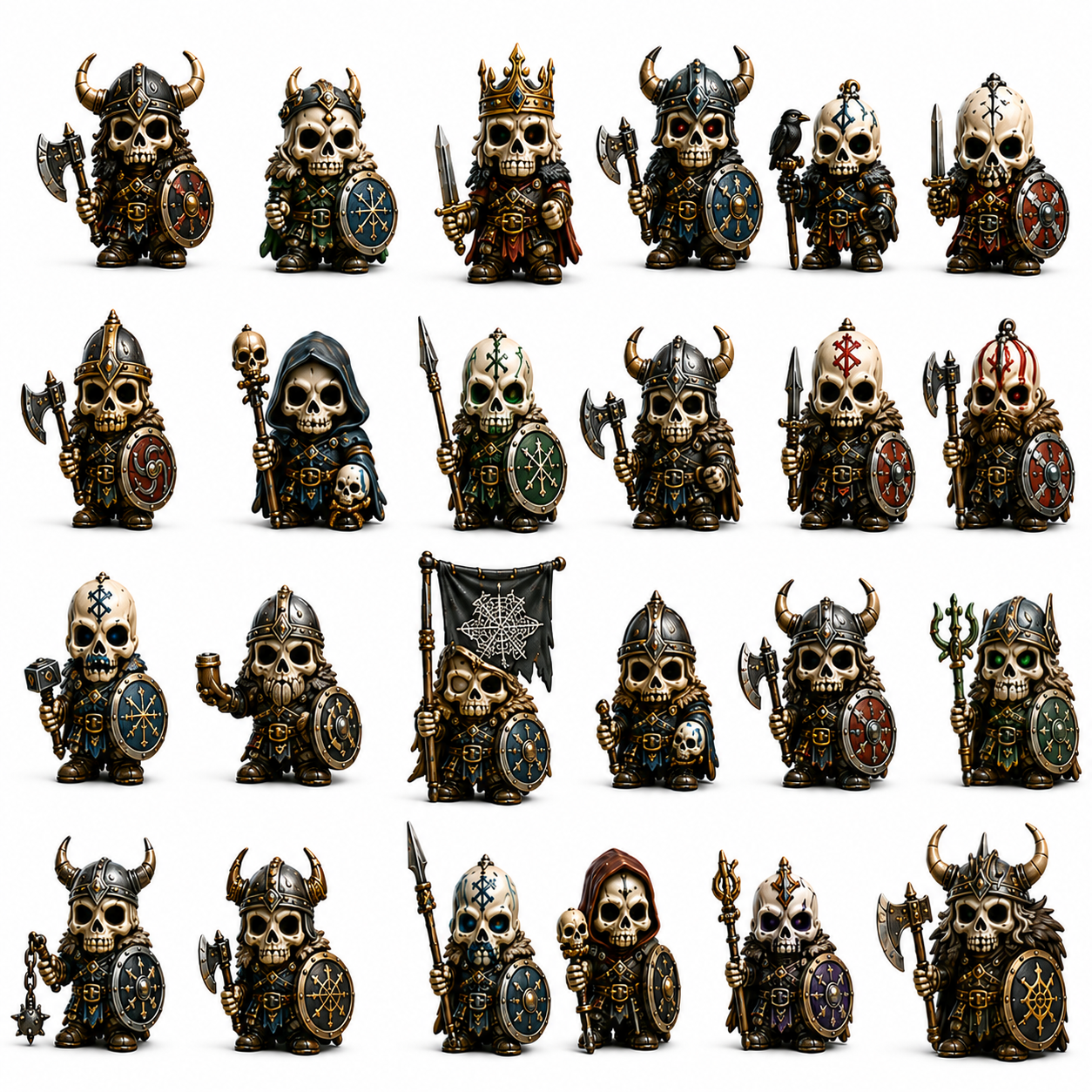 ⚔️Undead Vikings Advent Calendar 2026 – 24-Day Countdown with Collectible 3D Undead Warrior Miniatures, Acrylic Charms Blind Box