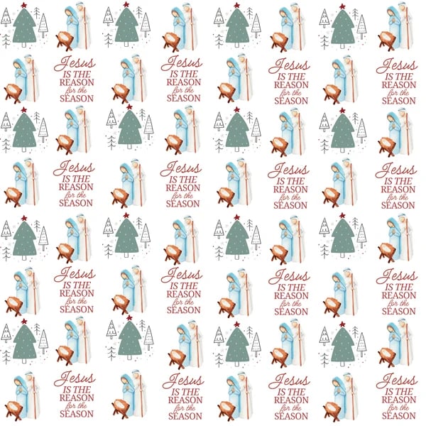 ?? Jesus Is The Reason For The Season ¨C Christian Christmas Wrapping Paper ????
