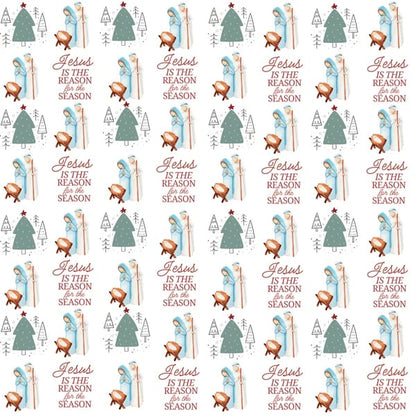 ?? Jesus Is The Reason For The Season ¨C Christian Christmas Wrapping Paper ????