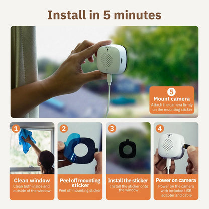 2K Indoor WiFi Security Camera with AI Detection & Color Night Vision