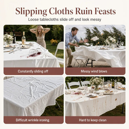 Christmas Stretch Fitted Table Cover for Rectangular Tables