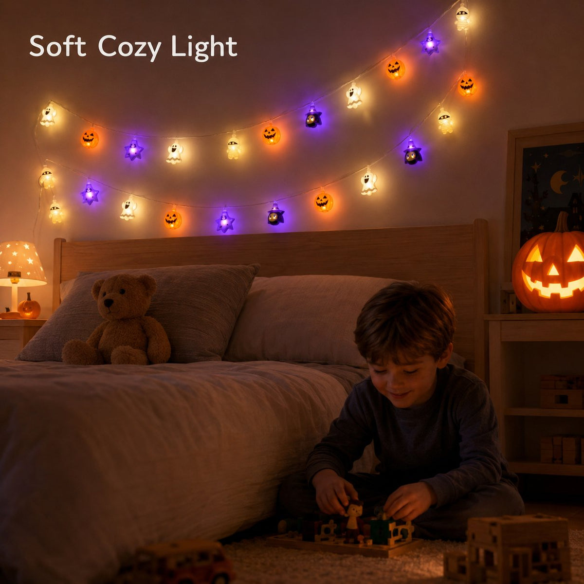 3D Character‐Themed Halloween String Lights|Bring Vivid Festive Glow to Your Halloween Party & Trick‐or‐Treat Night