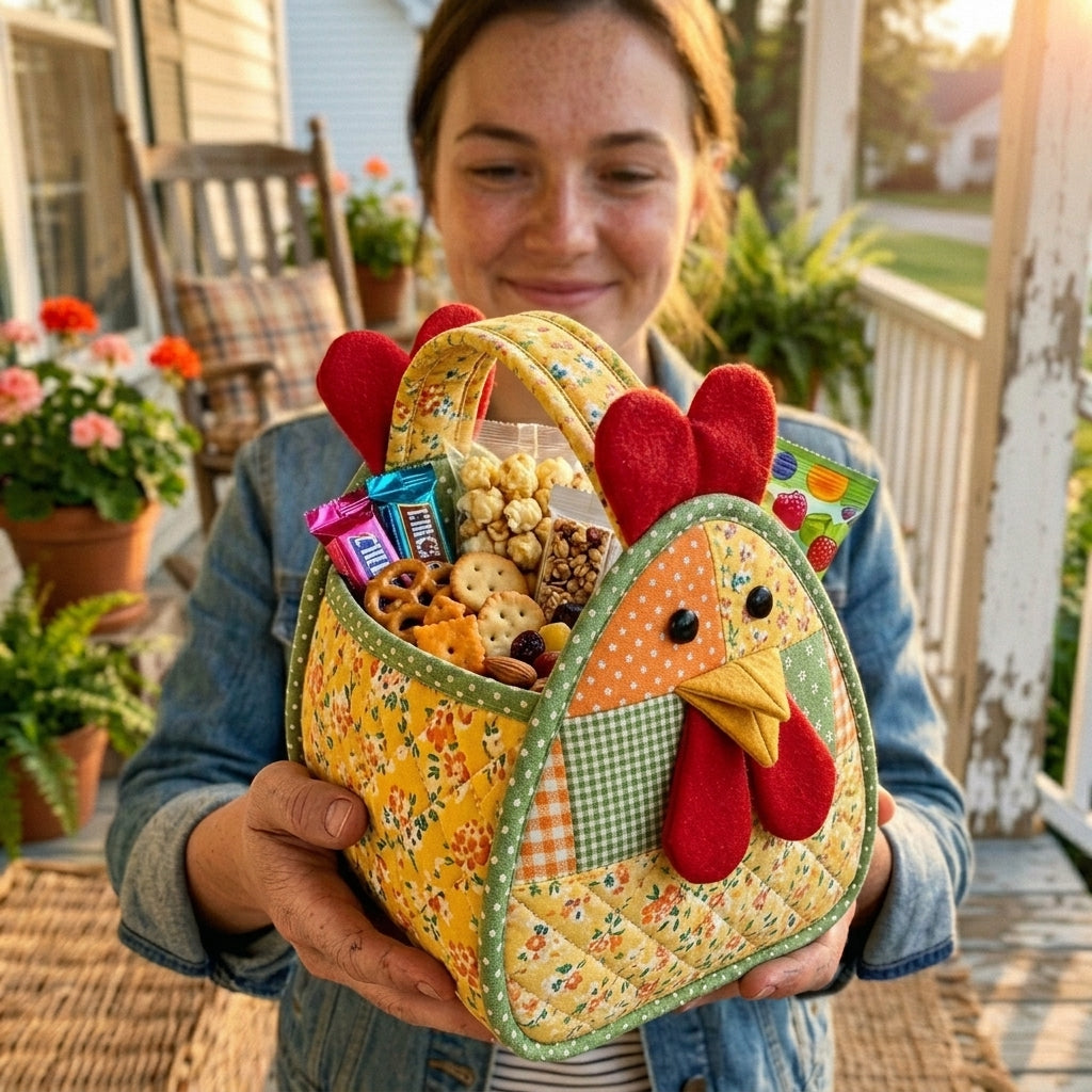 Farmhouse Chicken Basket Quilting Template Set