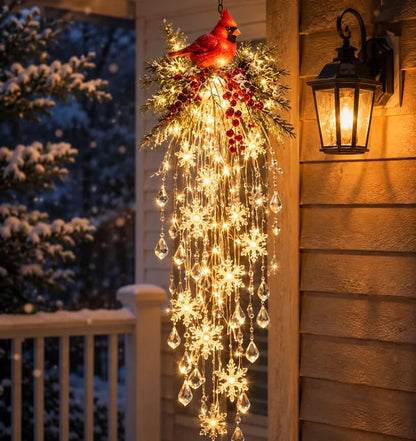 ❄️Crystal Cascade Christmas Snowflake LED Hanging Light✨