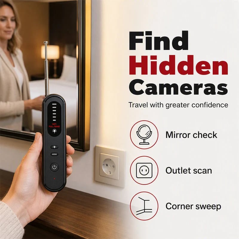 🛡️ Anti-Spy Camera & GPS Detector – Portable Privacy Scanner