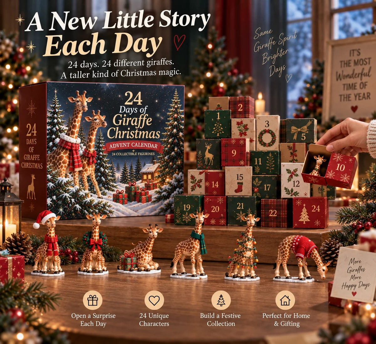 Giraffe Christmas Advent Calendar – 24 Holiday Characters