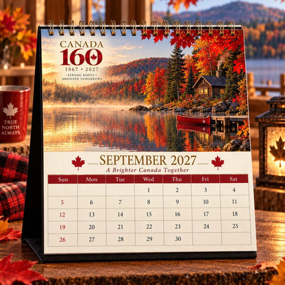 🍁Canada 160th Anniversary 2027 Desktop Calendar — A Year Across the True North📅