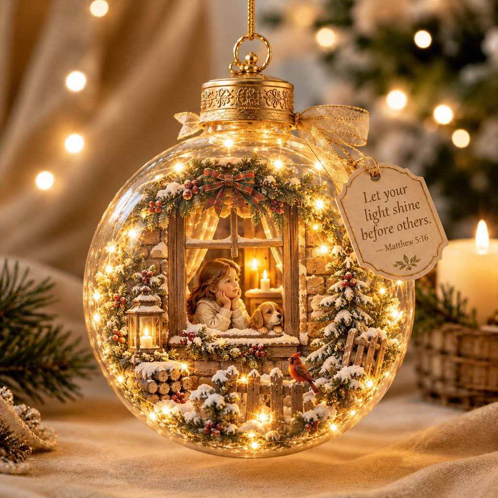 🔥Last Day 50% OFF - Illuminated Christian Scripture Keepsake Ornaments