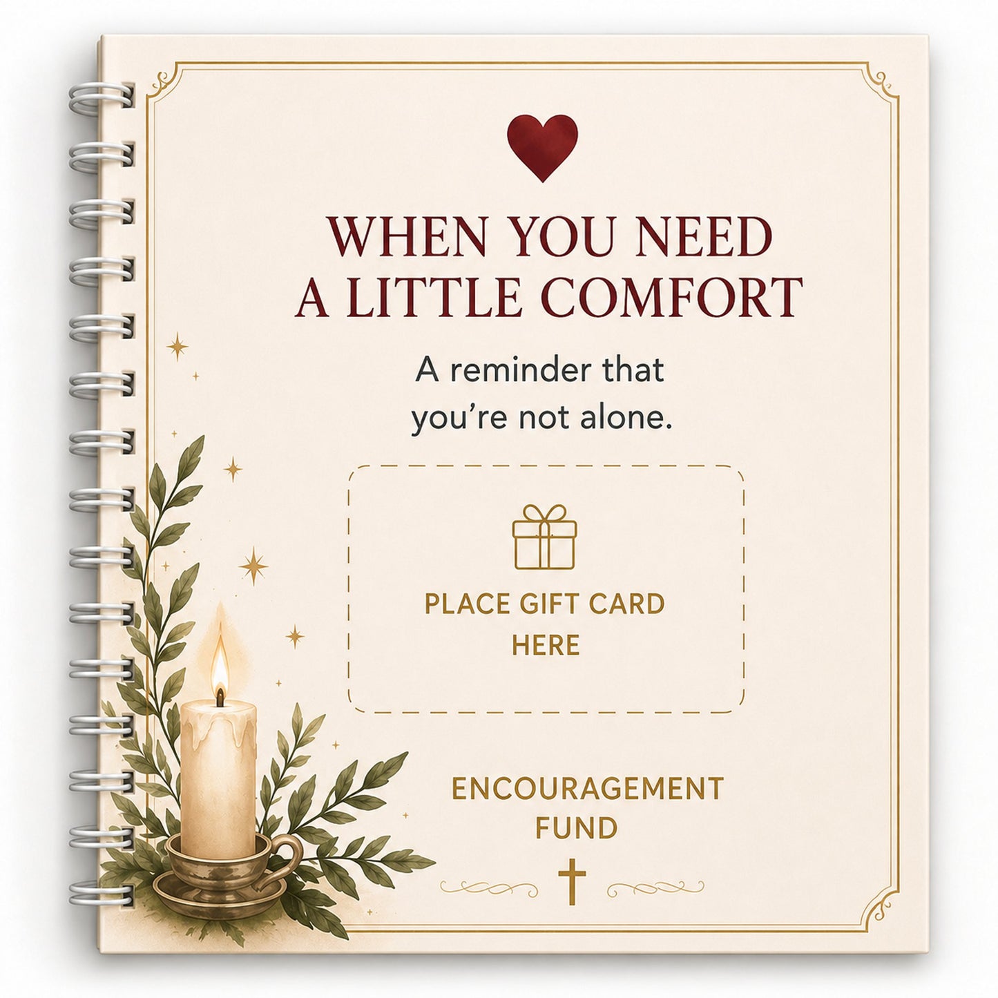 ✝️FAITH GIFT CARD BOOK📚 14 Themed Pages, Hardcover & Durability Line