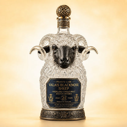 Valais Blacknose Sheep 21-Year-Old Private Cask: Highland Single Malt Scotch Whisky, Limited Edition Collector's Bottle & Gift Box