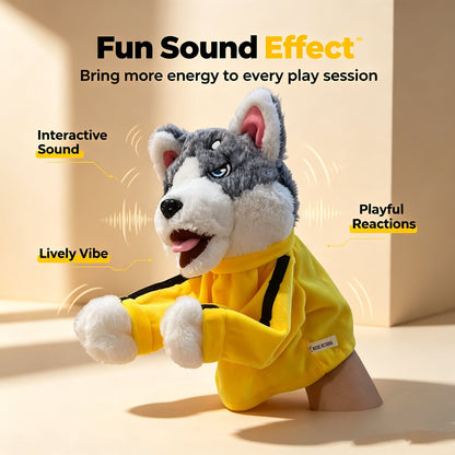 🔥HOT SALE🔥Interactive Boxing Husky Hand Puppet Toy with Sound Effects