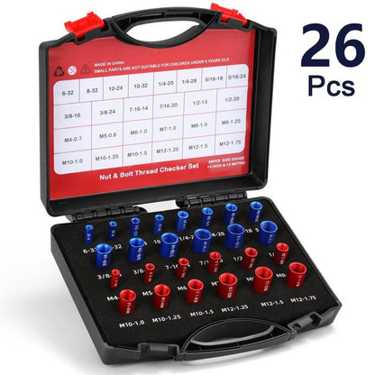 🔩 Metric & SAE Thread Checker Set – 26 or 44 Pieces