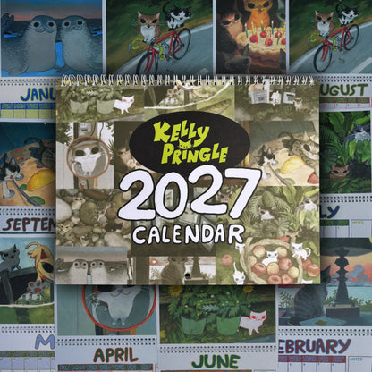 📆2027 Kelly Pringle Calendar【Calendar and sticker sheet】