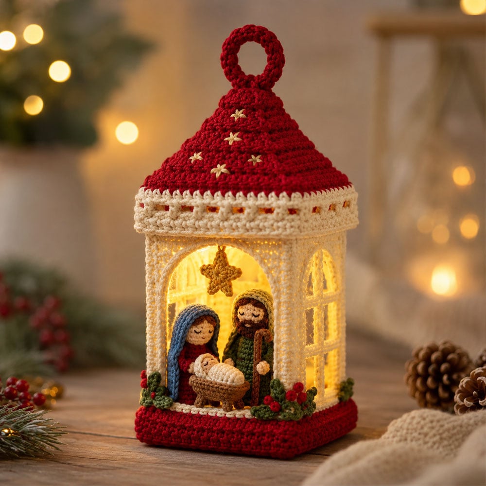⏳ Last Day 49% OFF – 🧶Beginner-Friendly DIY Lighted Christmas Crochet Lantern Kit Collection | Complete Kit with Coordinated Yarn, LED Lights & Step-by-Step Guide Included 💕