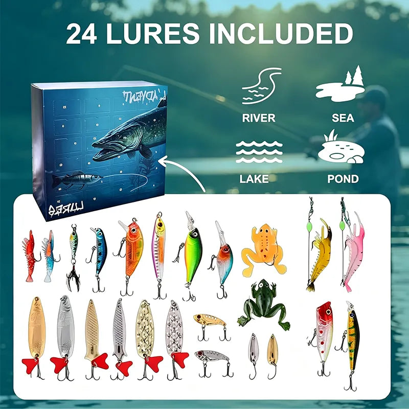 🎣 Angler’s Advent Calendar – 24 Fishing Lure Surprises