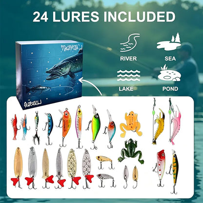 🎣 Angler’s Advent Calendar – 24 Fishing Lure Surprises