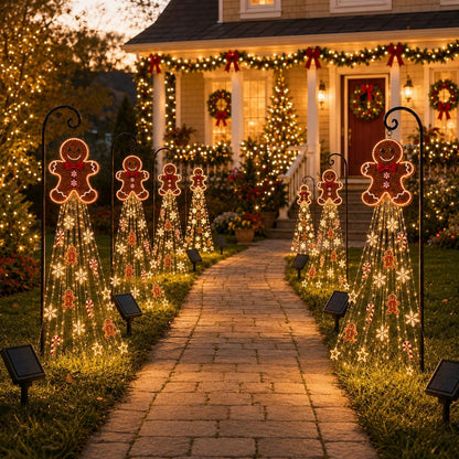 🎄 Gingerbread Magic Solar Holiday Yard Light