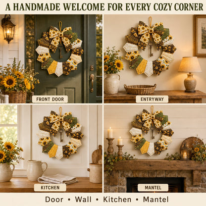 ⏳ Last Day 49% OFF – 🌿 Beginner-Friendly DIY Seasonal Patchwork Wreath Kit Collection | Complete Kit with Coordinated Fabrics, Wreath Materials & Step-by-Step Guide Included 💕