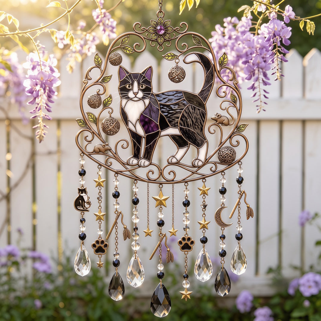 ❤️Cat Suncatcher Wind Chime – For Cat Lovers & Pet Owners