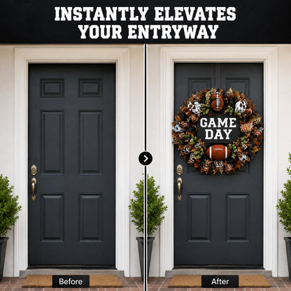 🏈 Handmade Style Football Wreath – Add Game Day Energy To Your Home