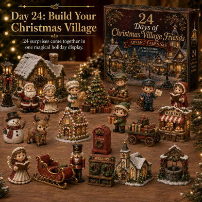 🎄 Christmas Village Friends Advent Calendar | 24-Day Collectible Village Set