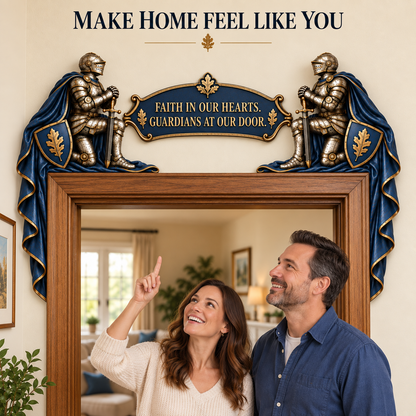 'Guardians at Our Door' – Epic Medieval Knight Door Frame Decor Set 🛡️🏰
