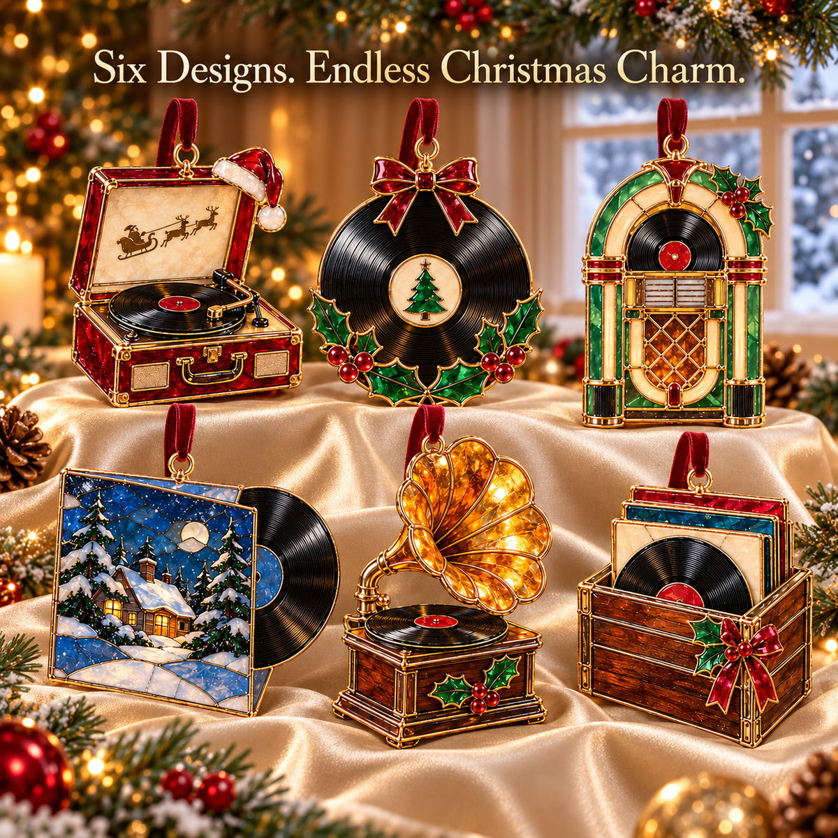 Vintage Music Christmas Ornaments – 6 Nostalgic Designs for Music Lovers