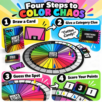 Portable Hues & Cues Board Game - Creative Clues 🃏