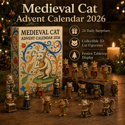 🐱 Medieval Cat Advent Calendar 2026 – 24 Historic Cat Charms