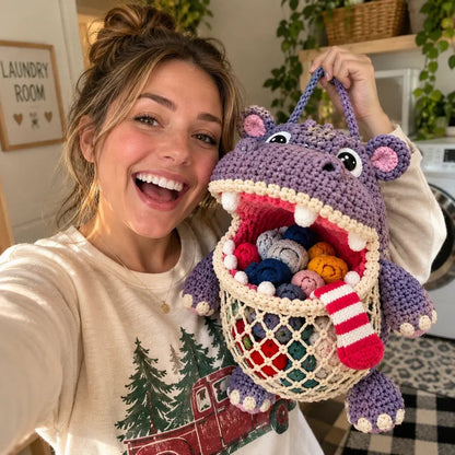 🧦😂 Sock Gobblers™ – DIY Crochet Animal Sock Holder Kit | Funny Hanging Laundry Organizer & Creative Handmade Gift 🦈🐊