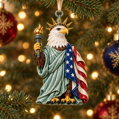 2026 Patriotic Bald Eagle Christmas Ornaments