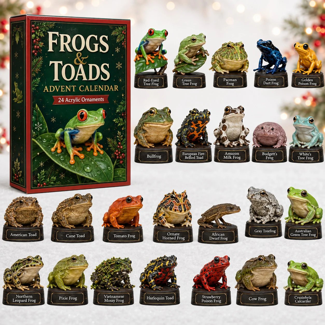 💯⭐Frogs & Toads Advent Calendar 2026 – 24 Acrylic Charm Surprises