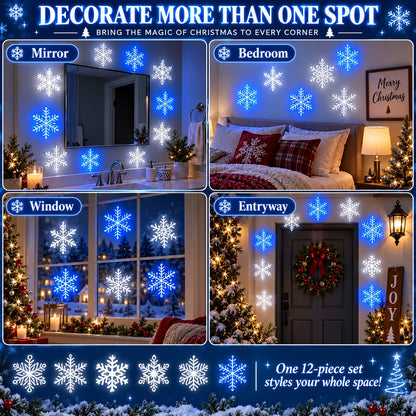 ❄️✨LED Snowflake Wall Light Set – Magical Christmas Decor