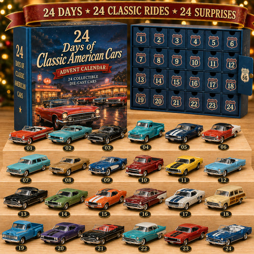 24 Days of Classic American Cars Advent Calendar – 24 Vintage Ride Collectibles