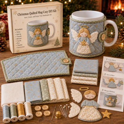 🔥Last Day BUY 3 GET 1 FREE🎄 Christmas Mug Cozy Sewing Kit