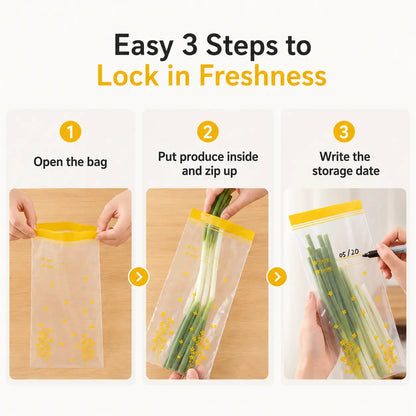 15PCS double-seal reusable produce storage pouches – product image 8