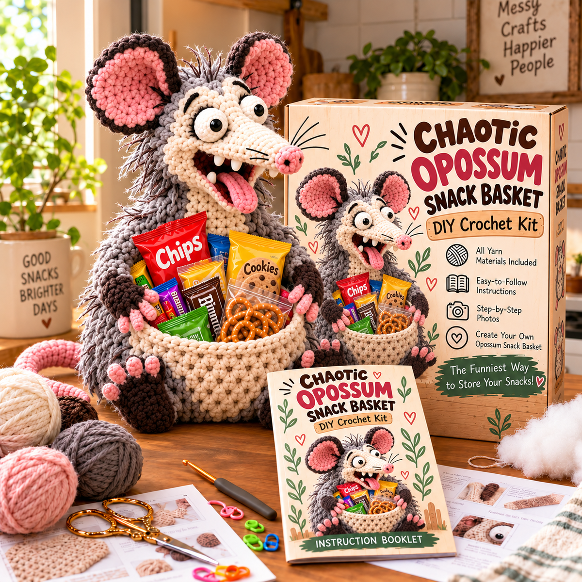 😂 Snack Attack Squad™ – DIY Crochet Funny Animal Snack Basket Collection
