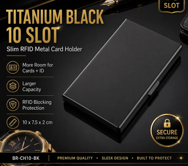 RFID Blocking Metal Card Holder – Slim Accordion Wallet