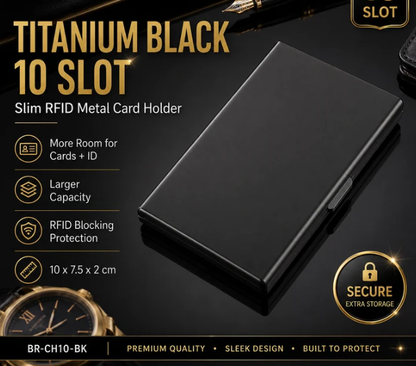 RFID Blocking Metal Card Holder – Slim Accordion Wallet
