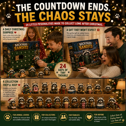🦝 Backyard Bandits Advent Calendar – 24 Days of Tiny Trouble