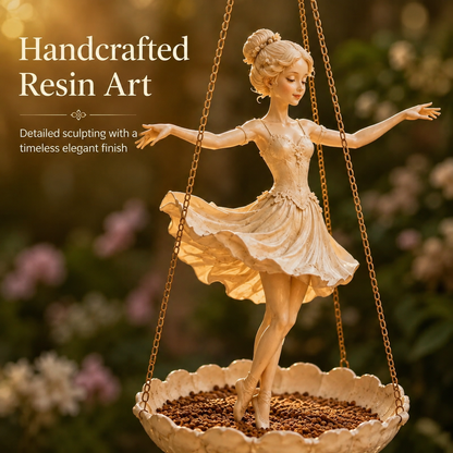 Handcrafted Resin Ballet Dancer Hanging Planter