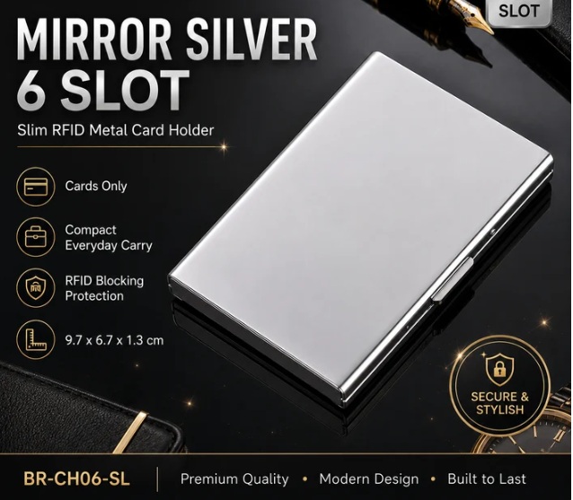 RFID Blocking Metal Card Holder – Slim Accordion Wallet